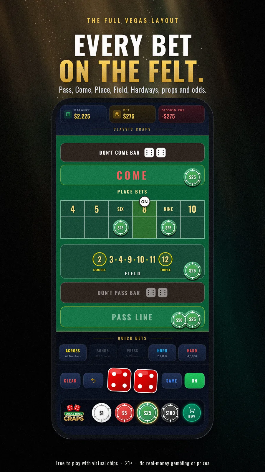 Lucky Roll Craps screenshot 2