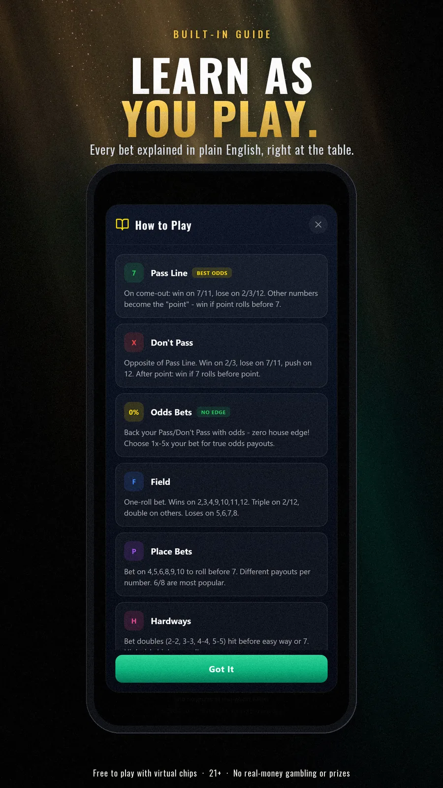 Lucky Roll Craps screenshot 3