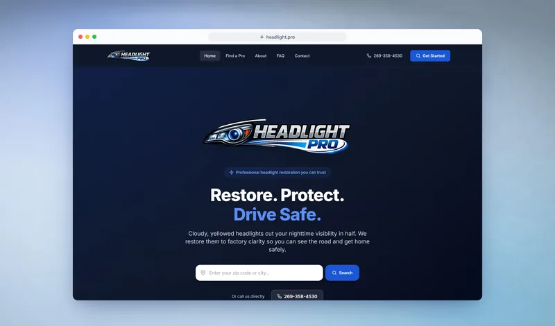 Headlight Pro website