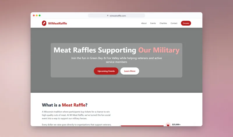 WI Meat Raffle website