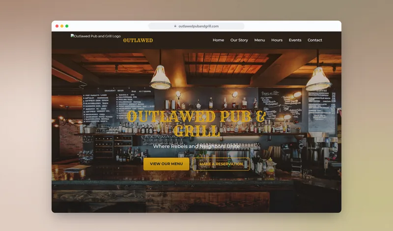 Outlawed Pub & Grill website
