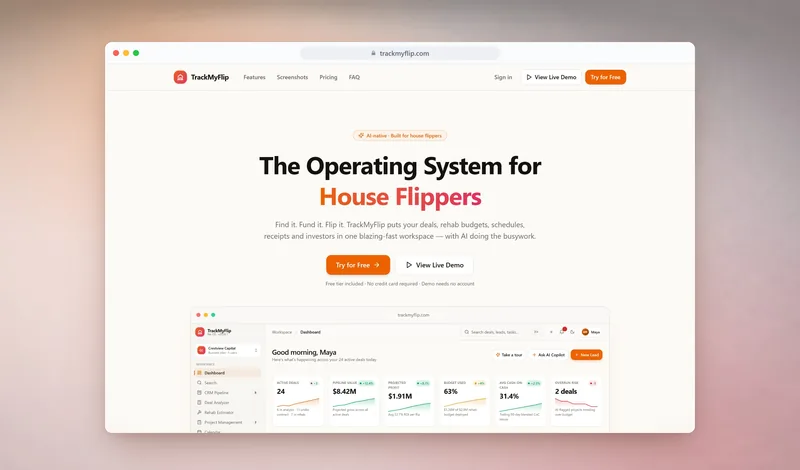 TrackMyFlip website