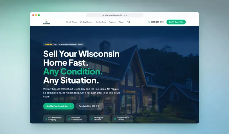 Wisconsin Home Offer website
